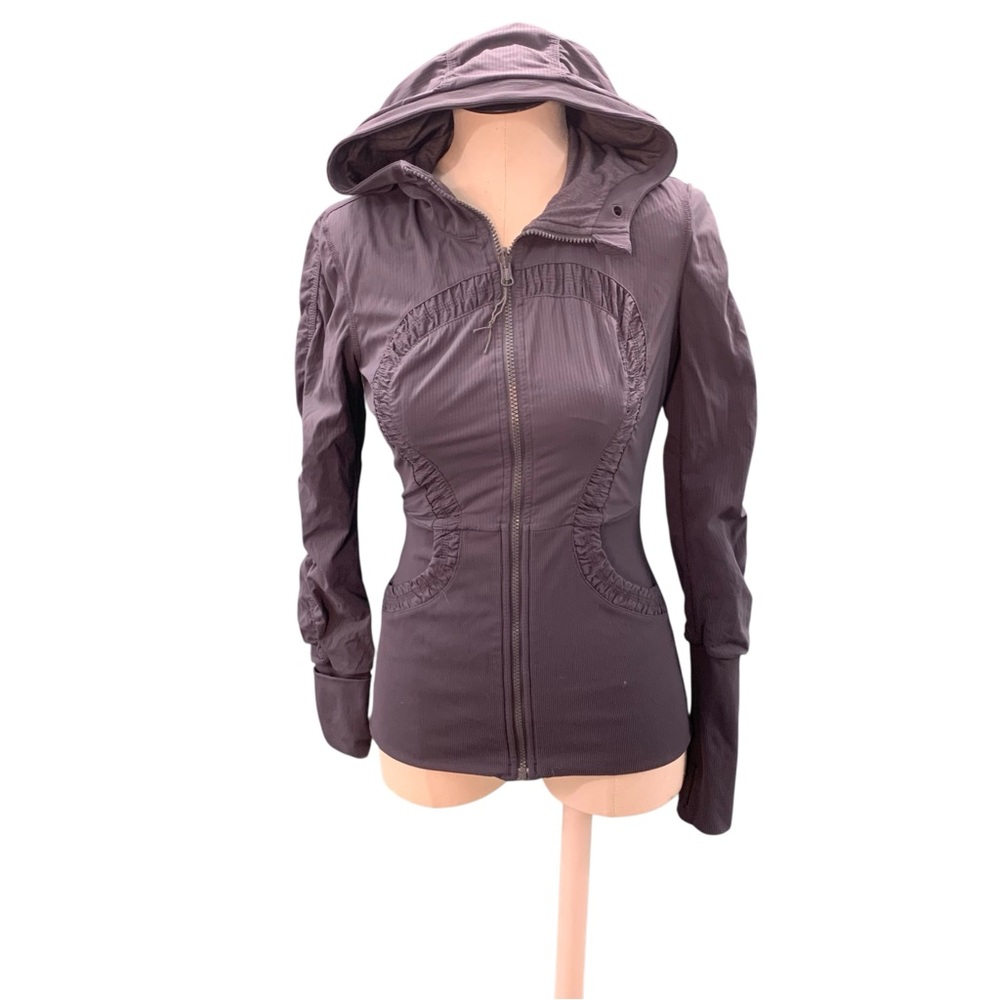 LULULEMON Ruched Hooded Define Jacket Nulu Gray Small